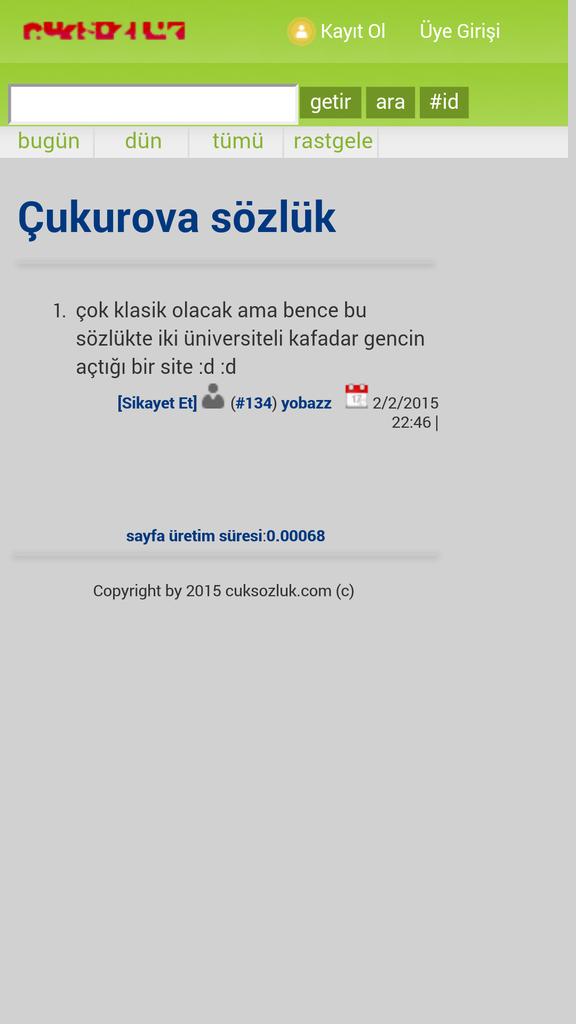 Çukurova Sözlük / cuksozluk.com