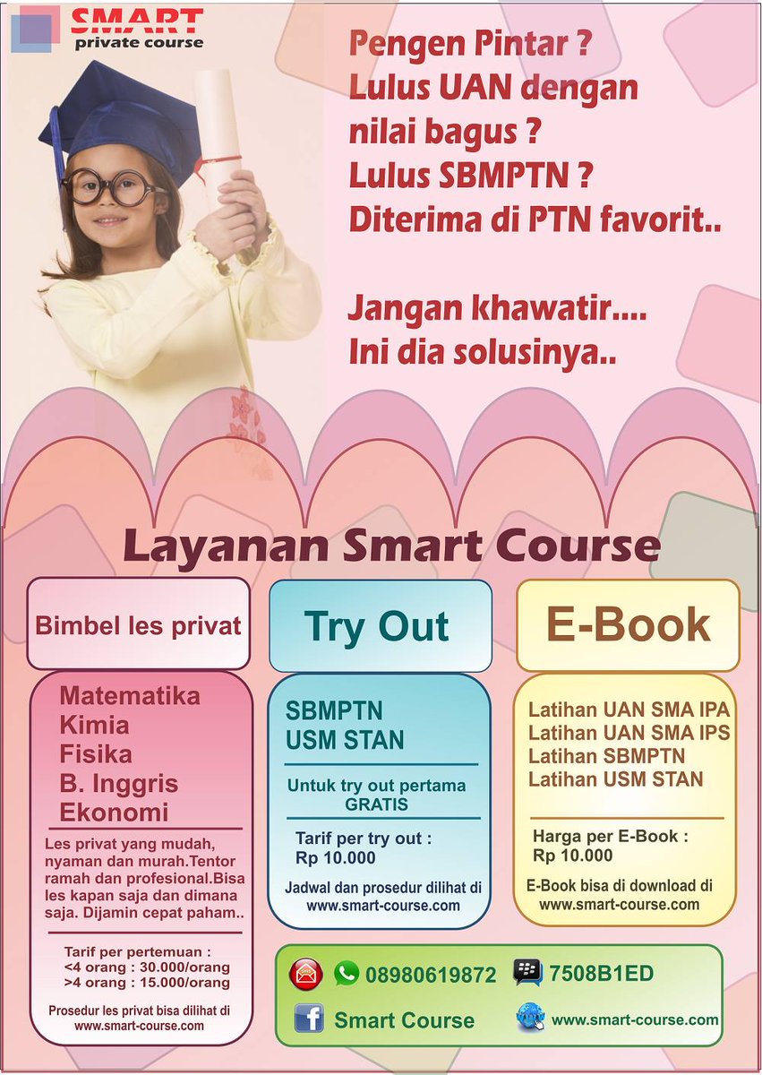 <a href="/EmaliaTaa/">Emalia Tatma</a> ayo persiapkan diri menghadapi SBMPTN..ikuti try out gratis..sebarin ke yang lain ya..