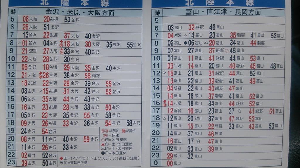 富山県JR高岡駅の時刻表だけど、信じられるか?39日後この時刻表から赤文字がごっそり全部消えるんだぜ? ツイナビ ツイッター(Twitter)ガイド 富山県JR高岡駅の時刻表だけど、信じられるか?39日後この時刻表から赤文字がごっそり全部消えるんだぜ? ツイナビ ツイッター(Twitter)ガイド