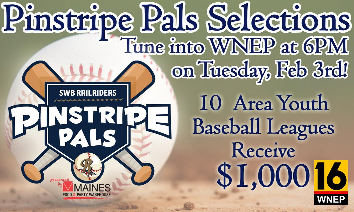 Tune into <a href="/WNEP/">WNEP</a> @ 6PM Tues, Feb 3rd for Pinstripe Pals selections, presented by <a href="/MainesFPW/">Maines Food & Party</a>! $10,000 in sponsorships!