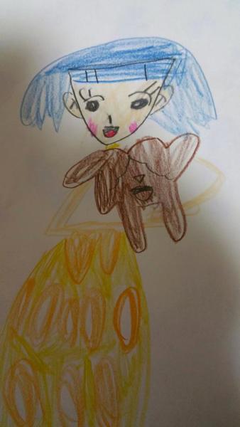 友達んちのお子が描いてくれたというモスキートとウラリナちゃん。嬉しい&かわいいー! 