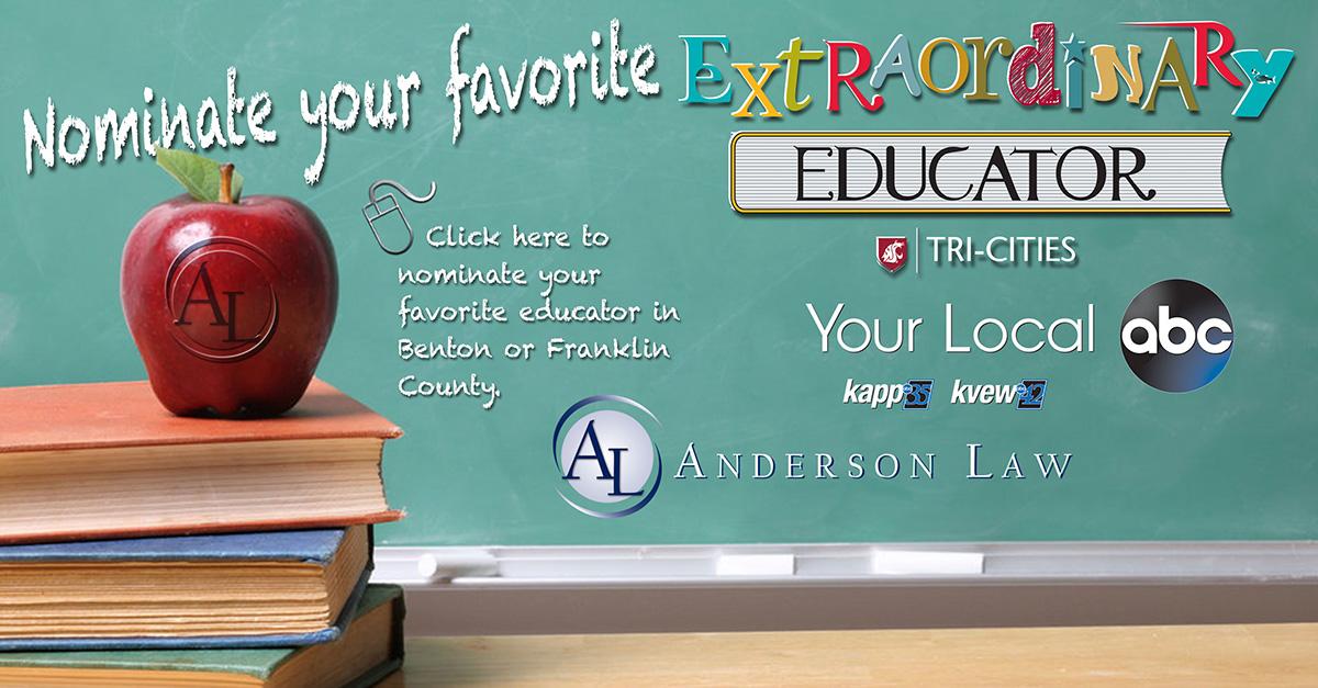 KVEWKAPPtv's tweet photo. Nominate a K-12 Extraordinary Educator thanks to Anderson Law and @WSUTriCities: http://t.co/XvHAHaav3e #TriCities http://t.co/83NhY15yTM