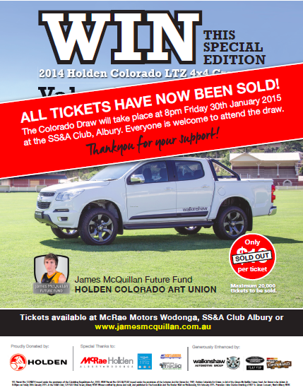 Congratulations to Gemma Burke of Albury who won the Special Edition Holden Colorado LTZ #thanksforthesupport