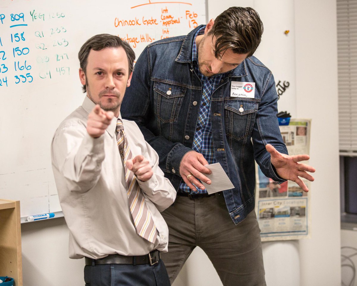 HugOGramSeries's tweet photo. @TheFreshie aka Mr. Cartwright, having a bit of #fun with Director Todd Kipp @STORYHIVE #HugOGramSeries #STORYHIVE http://t.co/k1t7hxwiS2