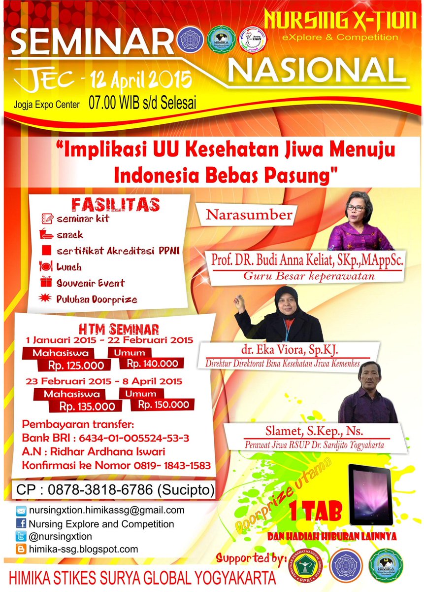 NChamim's tweet photo. Yuk gabung di Seminar Nasional @jogjakampus @STAR_NERS @yeahmahasiswa  @Skrip_Shit @IndoStudents @nursingxtion http://t.co/a54xXHEvkY