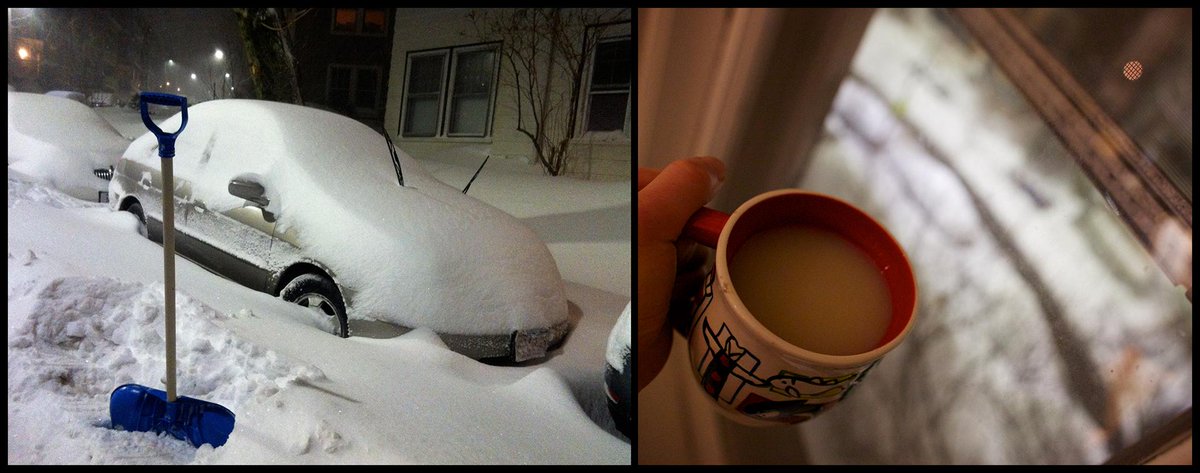 Shovelling snow in Boston listening to 21 Guns. It was inspiring. I lay down my arms and I gave up the fight.