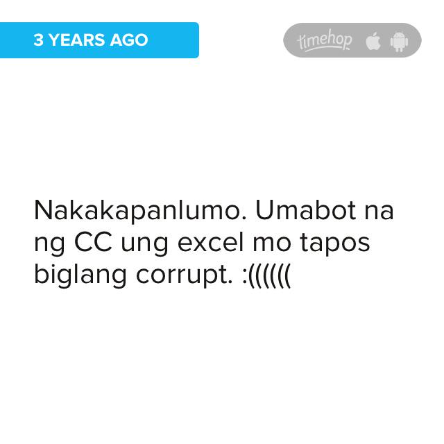 doontii's tweet image. #excelproblems nyahahaha! timehop.com/c/t:1653712353…