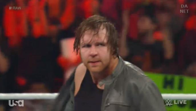 JonMoxleyDotNet's tweet photo. "There, now you're eliminated!" Dean silences Curtis Axels Rumble claim.. and makes a few of his own #RAW http://t.co/snq0zOrDVy
