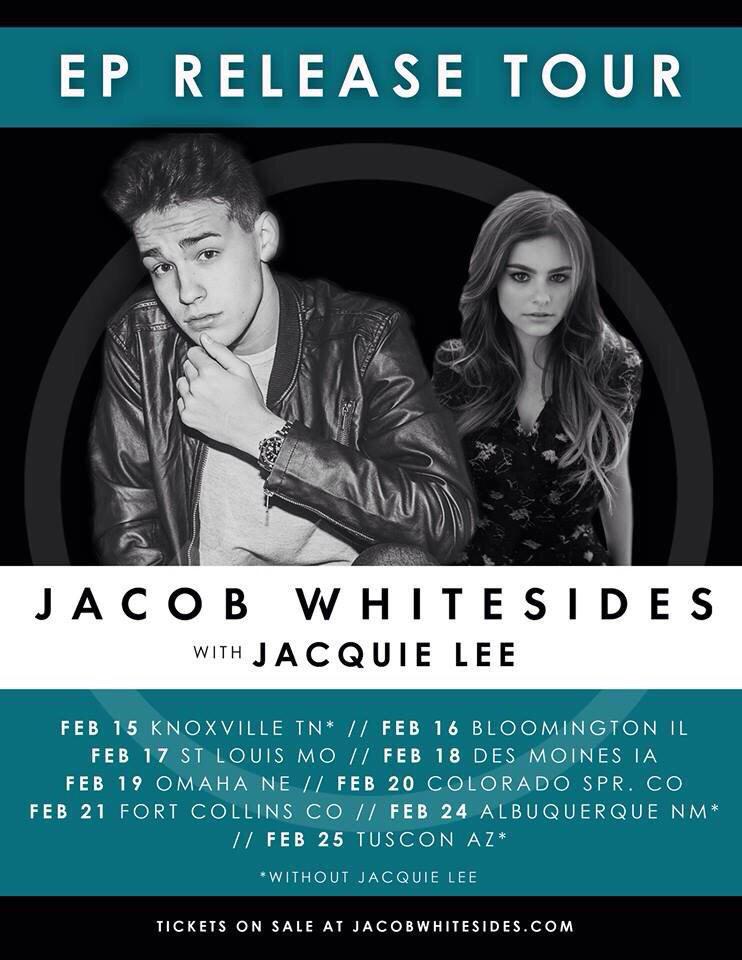 You can't miss @JacobWhitesides upcoming tour! so go and get ur tickets jacobwhitesides.com NOW! #EPReleaseTour 💘