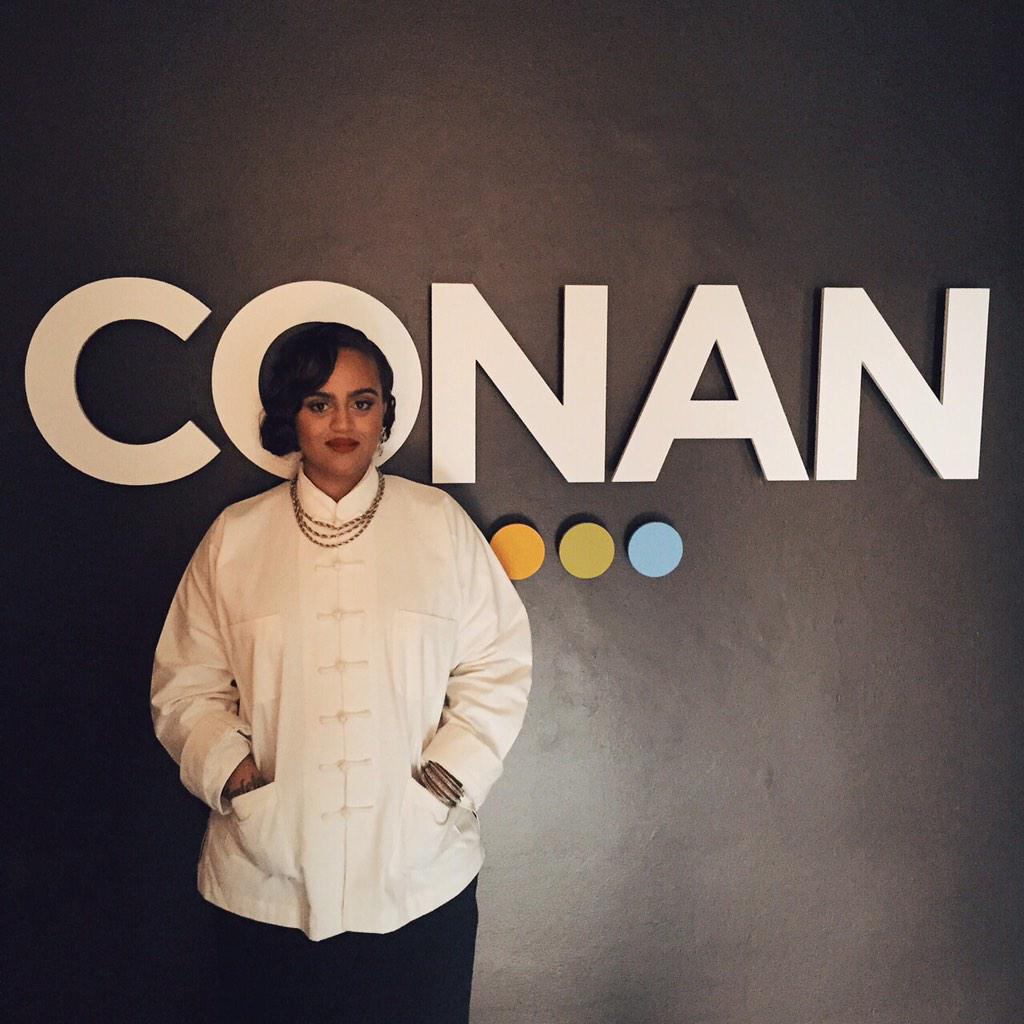 SeinaboSey's tweet image. Making my US TV debut on #CONAN tonight!! Tune in at 11pm PST @TeamCoco