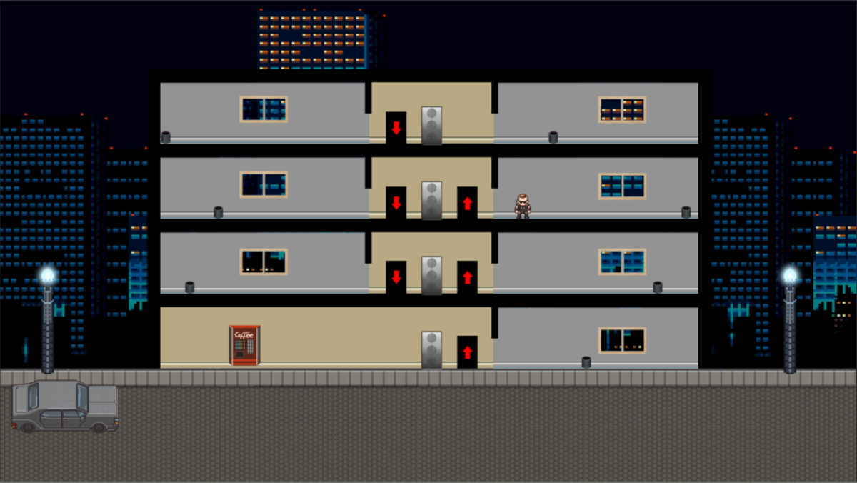 j_farias's tweet photo. First draft for #themeboundjam Getting excited! Just wish we had the skill to draw some stairs... #gamedev http://t.co/jOz41a0l5g