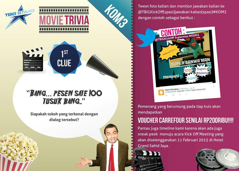 TBiGKickOff's tweet photo. Baaanngg..clue pertamanya nih baaannggg #KOM3 hikikikikkkkkkk.. http://t.co/30wAbyPlze