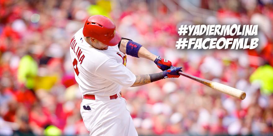 Cardinals's tweet photo. You can't go to bed without voting for #YadierMolina as the #FaceOfMLB. RT to vote! http://t.co/xoXVwIJW0C