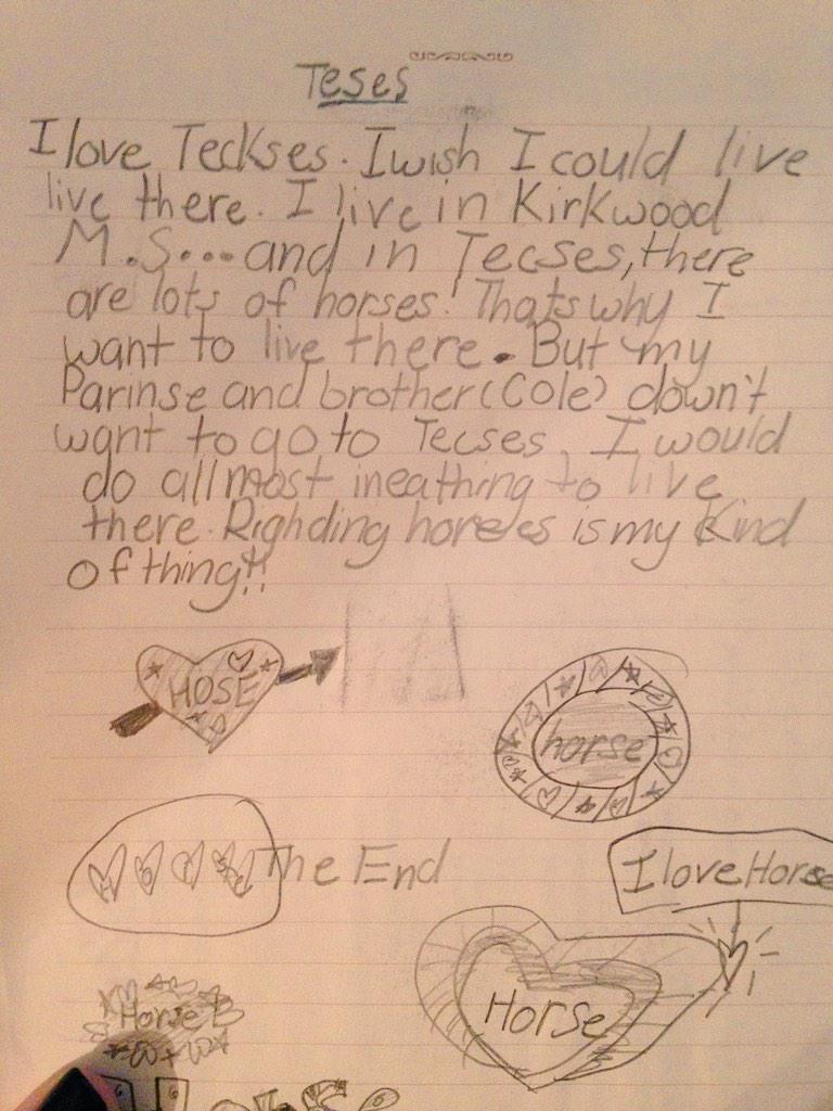 katyythompson_'s tweet photo. “@samanthahawes19: Someone really loved Texas and horses........😂😂😢 http://t.co/MNlLCMbMNr” Emma.....