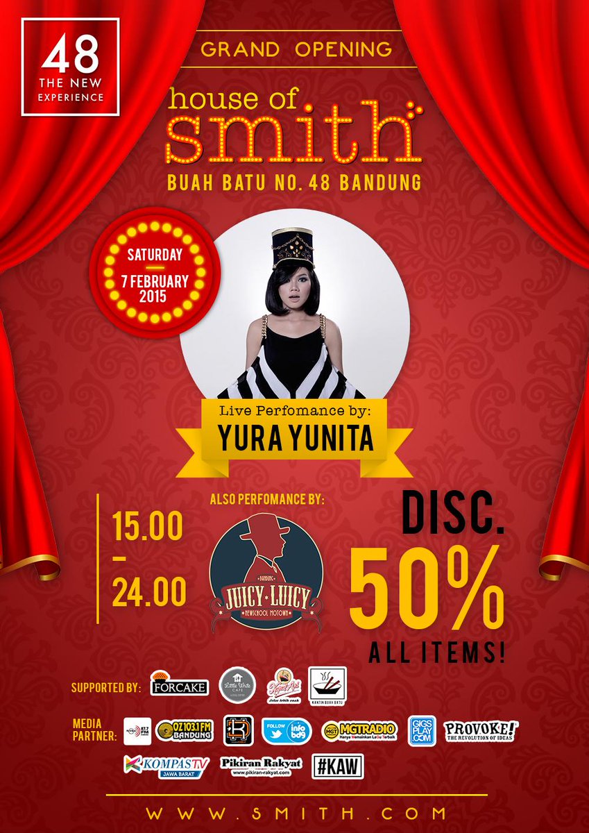 7 Feb 2015 <a href="/aboutsmith/">House Of Smith</a> present Grand Opening HOS Bandung,disc 50% all item,live music,food truck,vaporizer community