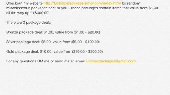 luckboxpackages's tweet photo. Checkout the website ! http://t.co/OjEowcGkl3