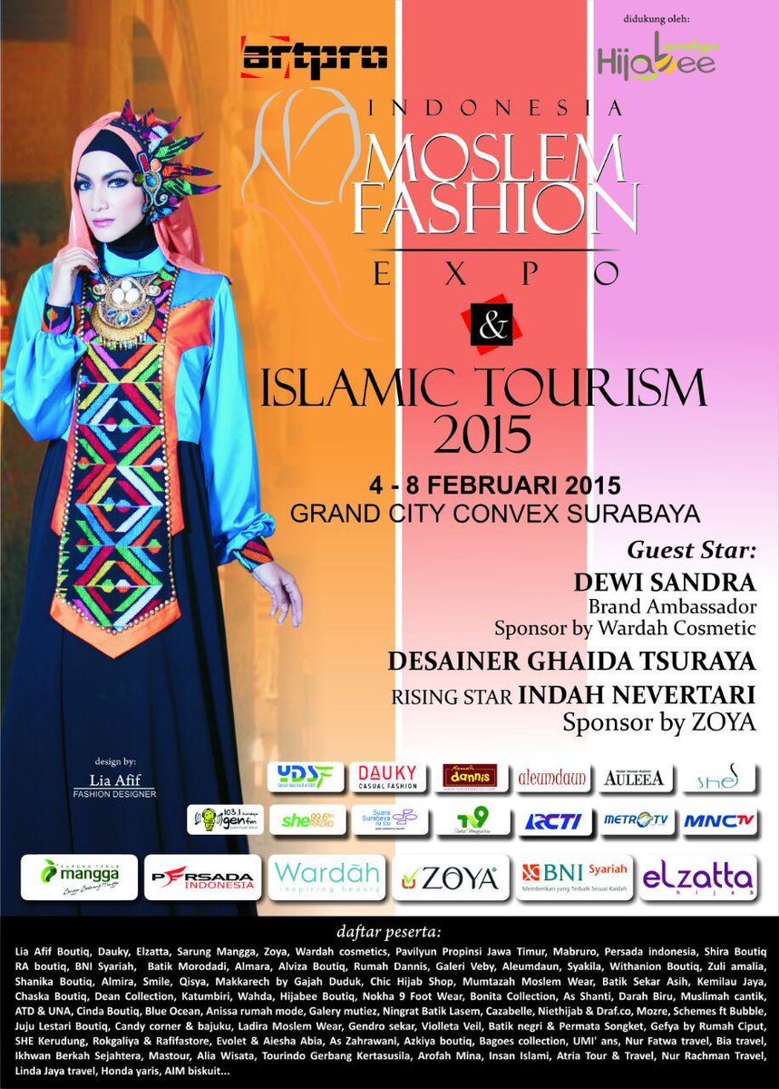 eventsurabaya's tweet photo. #IMFE2015 by #hijabeesbyXartpro tgl.4-8 Februari 2015. Jam 10.00-22.00. Di GrandCity Convex Surabaya http://t.co/cFAPw1HGkT