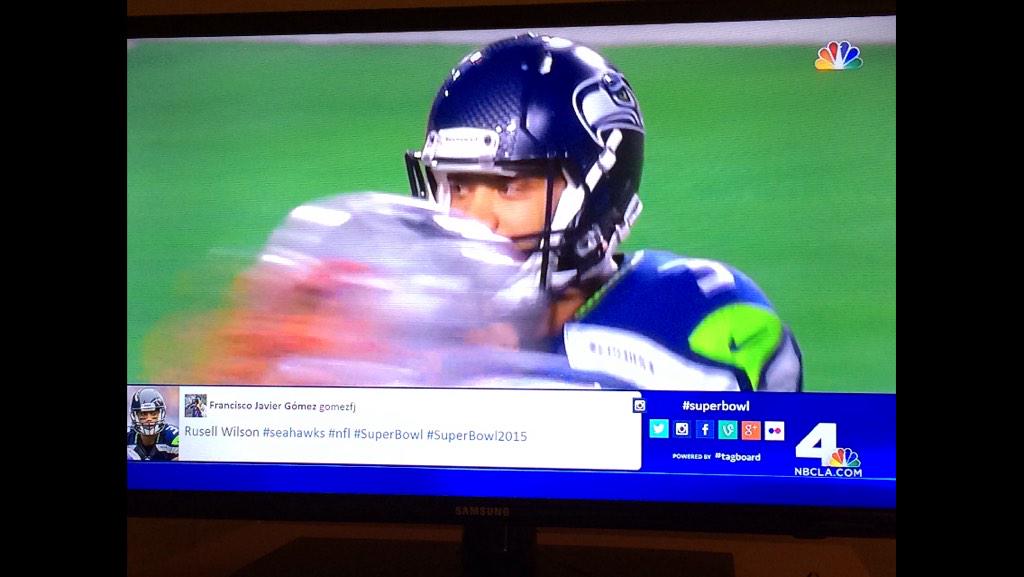 jennihogan's tweet image. Cool screenshot of @tagboard being used during Super Bowl by NBC LA #socialTV