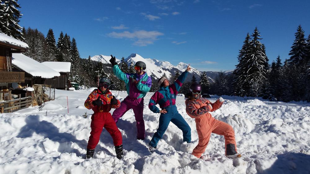 AdvTravelmag's tweet photo. Onesie wonders: chalet company Alikats in Morzine has 50 retro ski suits  guests can borrow (http://t.co/SEpYqpDTe8) http://t.co/WGaaJf7tHO