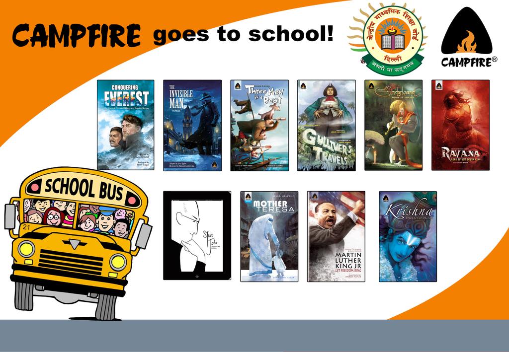 CampfireComics's tweet photo. Kendriya Vidyalaya Sangathan recommends 12 Campfire titles for their library collection. http://t.co/tLL0zzgHur #rt http://t.co/kMhOKzNJlE