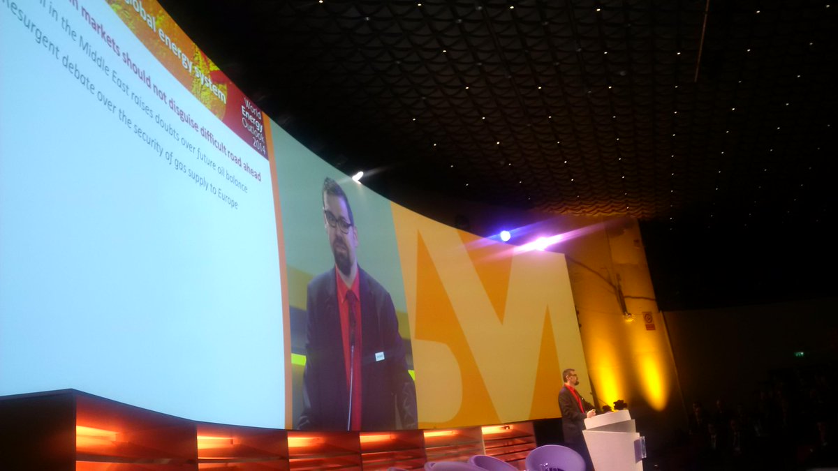 SaraHassett's tweet photo. Laszlo Varro @IEA speaking at #GEAM15 says current calm in markets shouldn't disguise difficult road ahead http://t.co/bF9hEsnPhJ