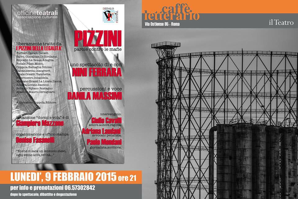 Caffè Letterario - Roma. Lunedì, 9 febbraio - ore 21.00
#pizzini @giuliocavalli #adrianalaudani #paolomondani