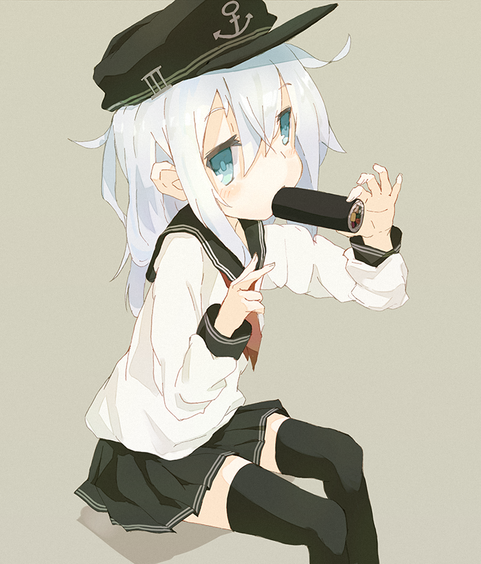 響(艦これ) 「響ちゃんに恵方巻き食べさせてあげようね…… 」|柏井（カシイ）のイラスト