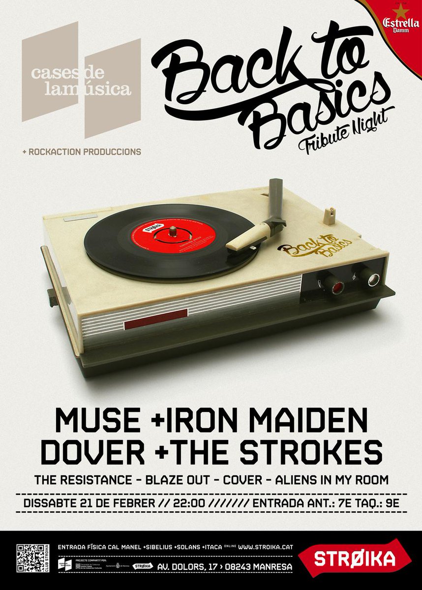 Dissabte 21 de Febrer tornen les BACK TO BASICS TRIBUTE NIGHTS a <a href="/SalaStroika/">salastroika</a> . Més info: goo.gl/kNXBTD