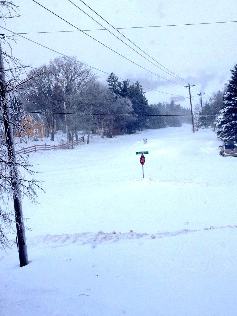 weathernetwork's tweet image. RT @PEICorey: Snow &amp;amp; wind stop for a few sec my view of rte225 &amp;amp; 226 #northwiltshire #pei #blizzardof2015