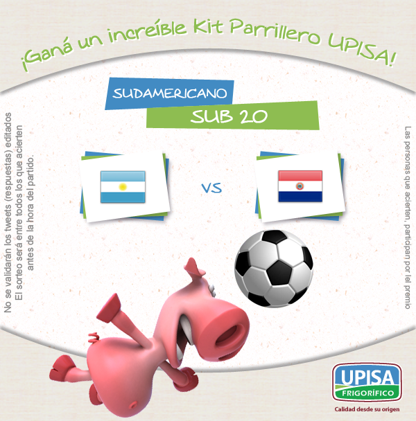 RecetarioUpisa's tweet photo. Ganá un Kit Parrillero UPISA!
Mencionanos y escribí tu pronóstico para el partido de ARG vs PY http://t.co/YDmtrh0oWY