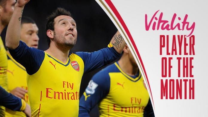 Arsenal's tweet photo. Congratulations to @19SCazorla, the @Vitality_UK @Arsenal Player of the Month for January! http://t.co/KB7g5yd0xC http://t.co/iDt8NR5TkY