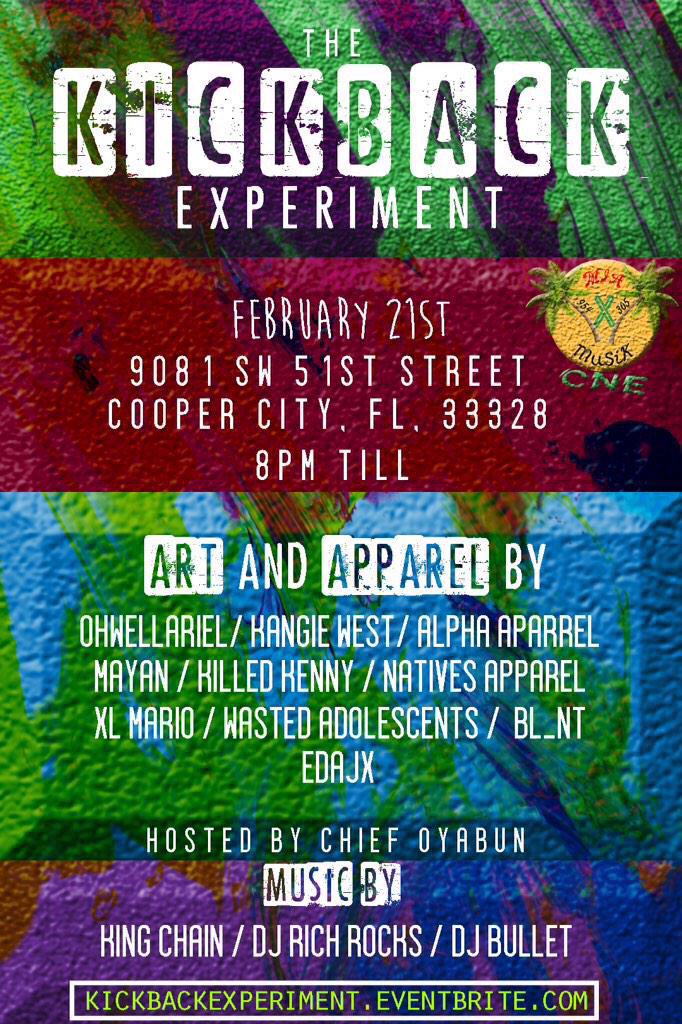 SBDASAINT's tweet photo. The #KICKBACKEXPERIMENT 
The #KICKBACKEXPERIMENT 
The #KICKBACKEXPERIMENT http://t.co/r02ROKy9Ua