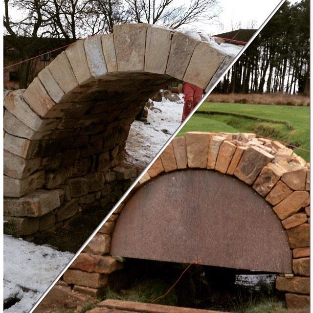 DrystaneDyker's tweet photo. Took the former (wood) out today - yay - bridge stayed standing!! Lol #golf #gardenfeature #phew #joyous http://t.co/maNZpxNBvn