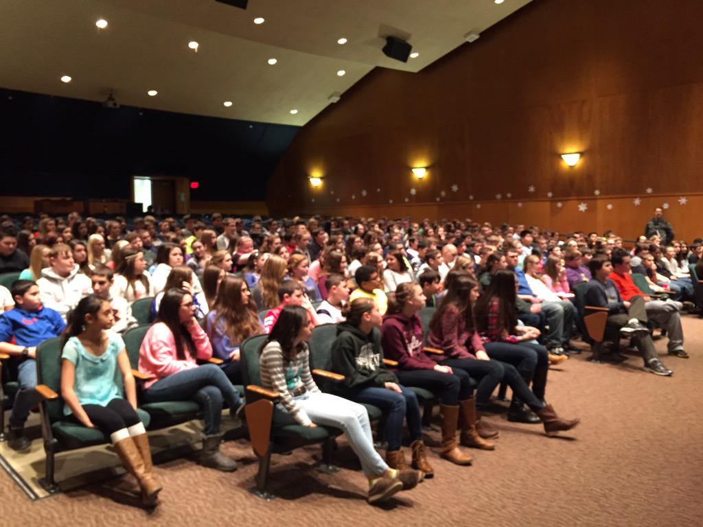 Fundraiser kick-off meeting for 8th graders @SwiftMiddle 
#SupportAngela