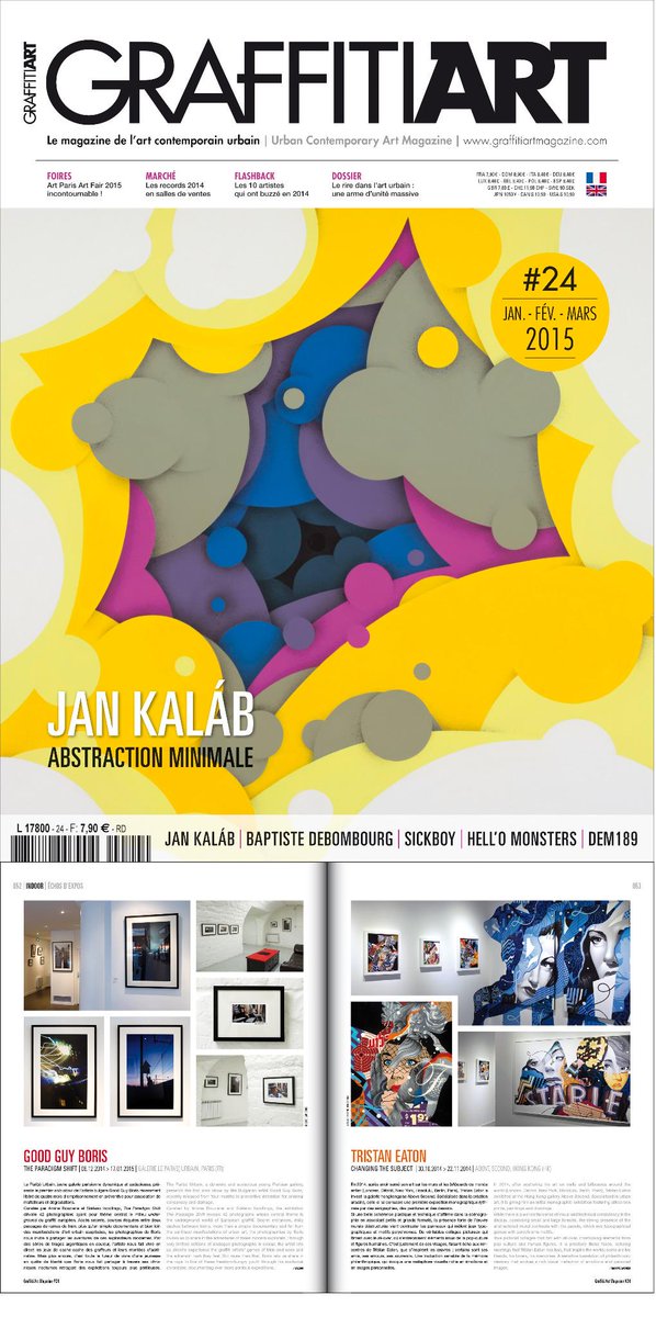 LeParisUrbain's tweet photo. @LeParisUrbain dans le dernier @GraffitiArtMag! Article par @valdantweet The Paradigm Shift expo de #goodguyboris http://t.co/KMCUOHzPhv