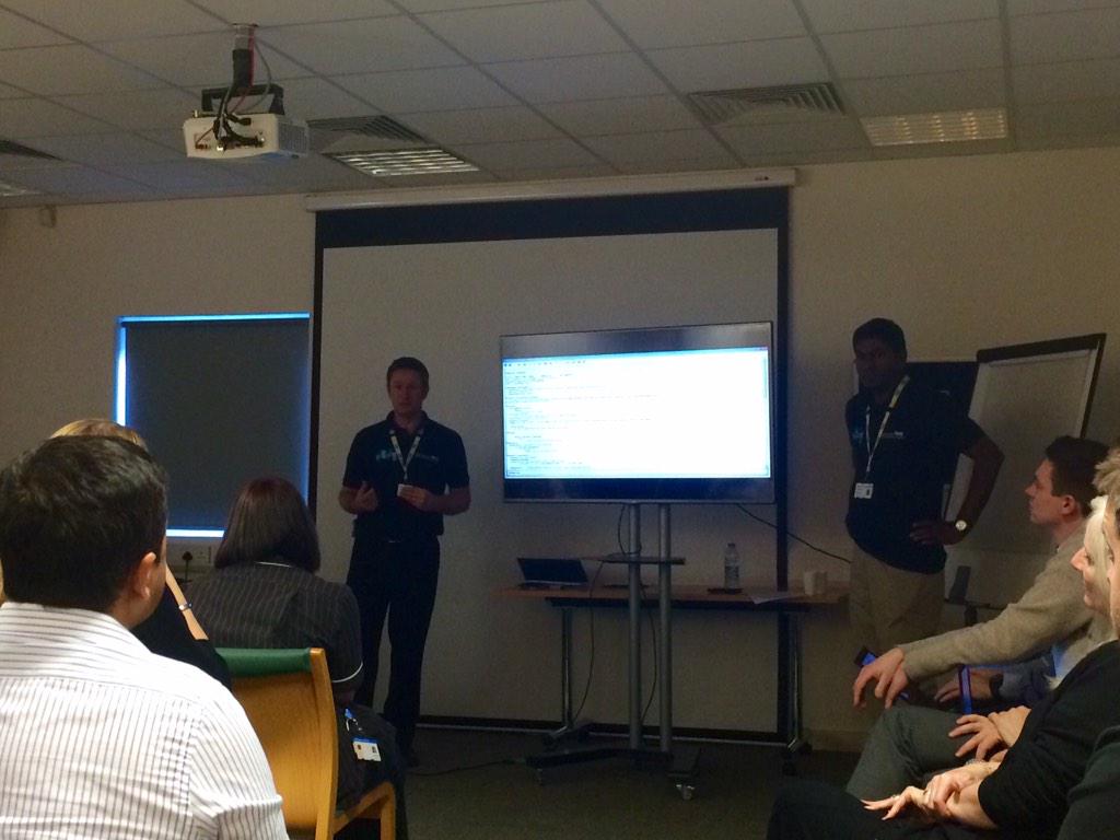 YvonneRaiber's tweet photo. @MohanrajSuresh and Ian showing how e-Care will help to improve patient care - great session! #TeamECare http://t.co/I0uNYHMhrf