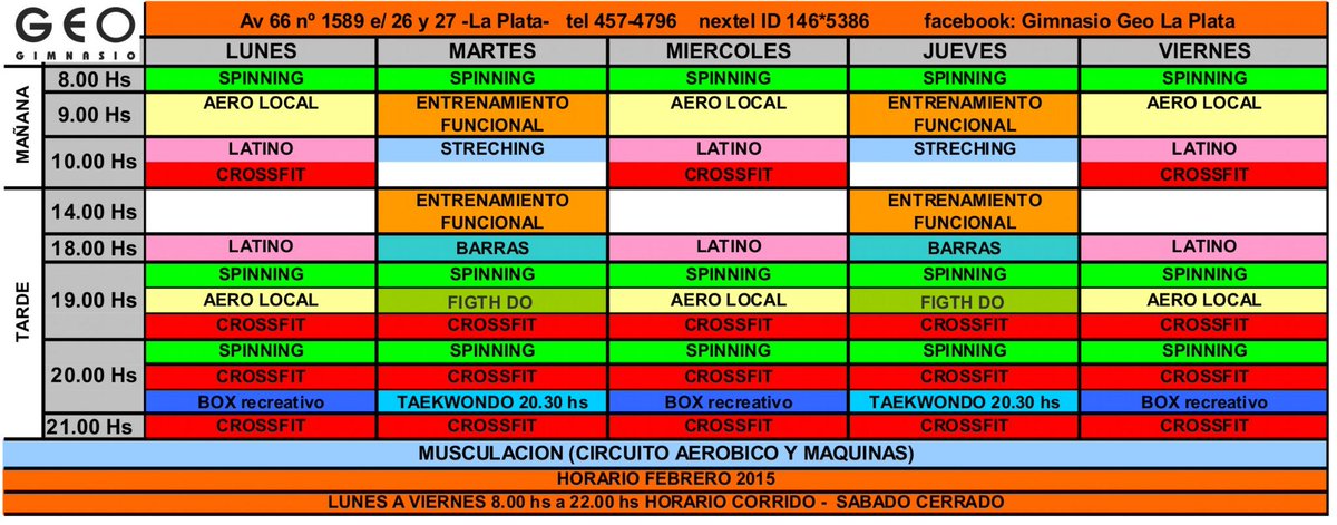 GimnasioGeo's tweet photo. FEBRERo con todo. Seguimos agregando mas actividades para que puedas entrenar. http://t.co/iqNKCoah6v