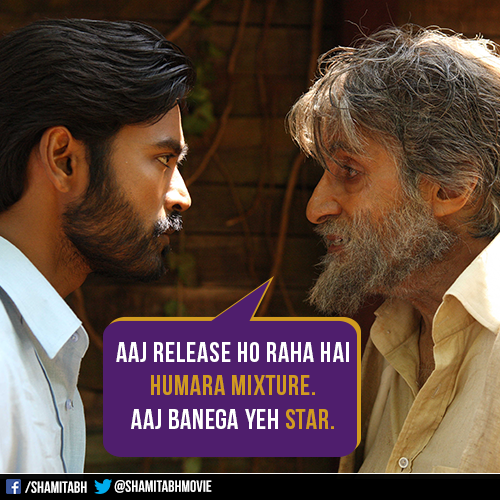 ShamitabhMovie's tweet photo. Watch Dhanush become a superstar with Amitabh Bachchan's voice.
#ShamitabhOutNow http://t.co/LV561vIzbD