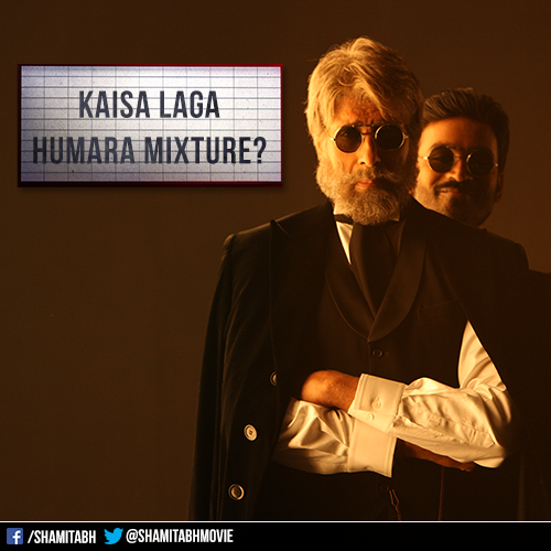 ShamitabhMovie's tweet photo. How did you guys find this mixture? Let us know. #ShamitabhOutNow http://t.co/uqEj2CIBKD