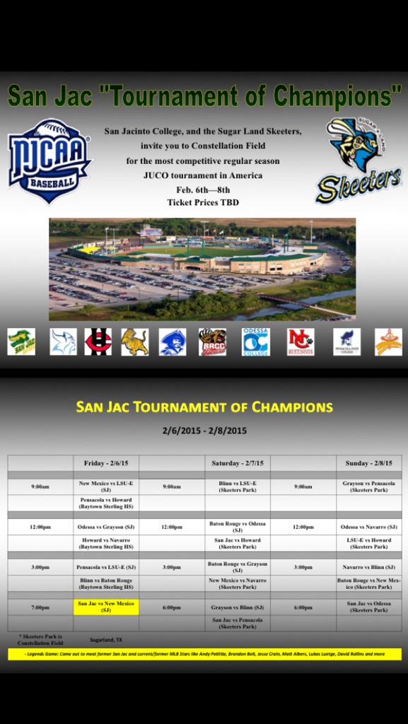 Hope to see everyone at the Tournament of Champions! Sat and Sun at @SL_Skeeters