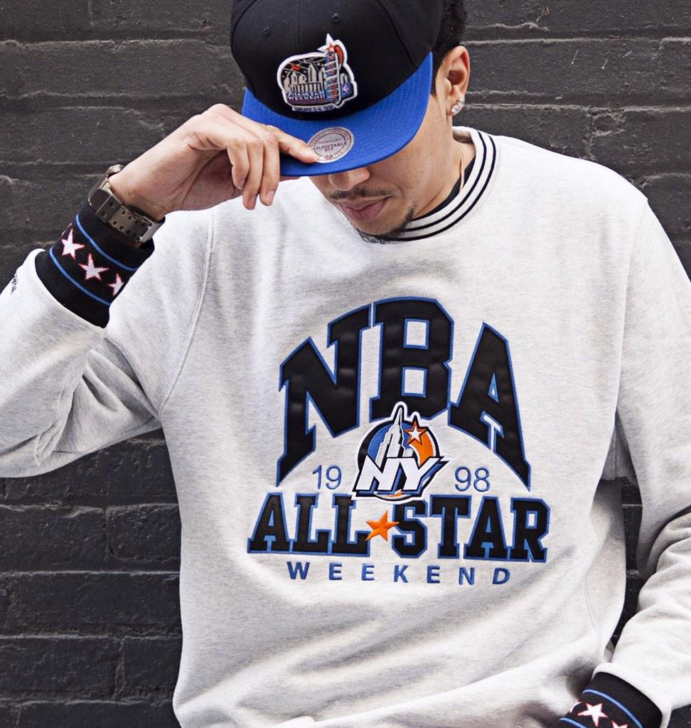 mitchell_ness's tweet photo. The countdown to @NBAAllStar!! @NBA #moretocome #mnsnapback #mncrewneck #mncollection http://t.co/19KyBMkEq7 http://t.co/Avl2CGTO3P