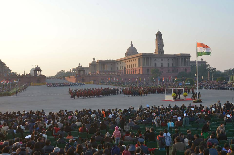 #Army Band performing at the Beating the Retreat Ceremony in Delhi on January 29. #BeatingRetreat