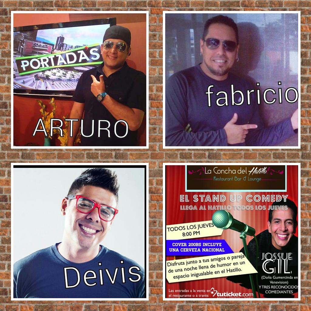<a href="/PitigeyCreativo/">Pitiguey Creativo</a> 
#Jue12Feb 8pm en <a href="/ConchaHatillo/">LaConchaDelHatillo</a>  <a href="/jossuegil/">ACTOR JOSSUE Gil</a> <a href="/FabricioConde/">🍉No explico mis tuits, no me moleste 🎙️</a>  <a href="/ARTUROASECAS/">ARTURO IVAN RODRIGUEZ PIMENTEL</a>  <a href="/DeivisCorrea/">Comediante En Jefe</a>  <a href="/Tuticket/">Legal Tu Ticket</a>
