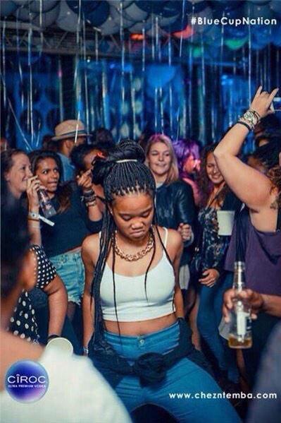 Mooks_z's tweet photo. Like you said Ratio is 1:9 β@kyeezi: Note how there are no guys in this pic lol #BlueCupNation Friday we bck! http://t.co/I1rwwSTmhuβ