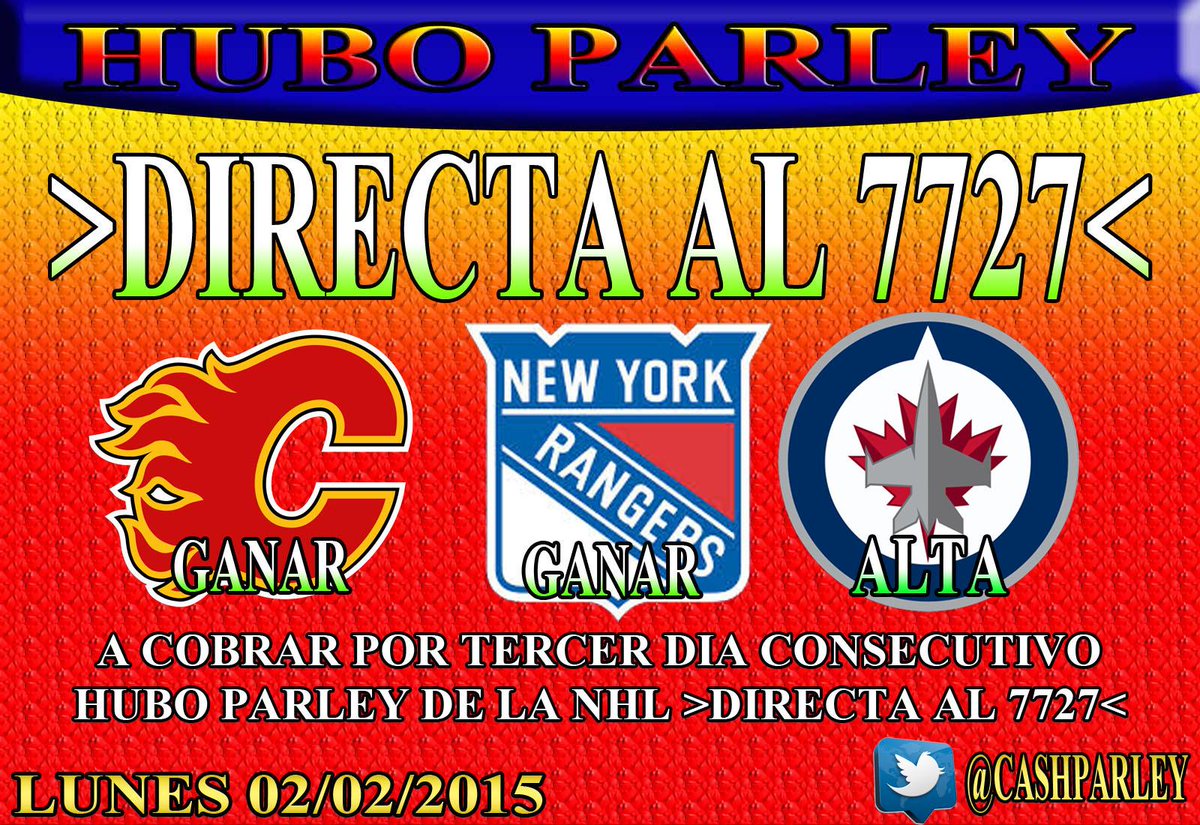 CashParley's tweet image. #ACTIVADA HOY MARTES AYER OTRA VEZ #HUBOPARLEY HOY POR MAS
↓↓↓↓↓↓↓↓↓

►CESTA AL 7727◄ #3NBA
►DIRECTA AL 7727◄ #3NHL