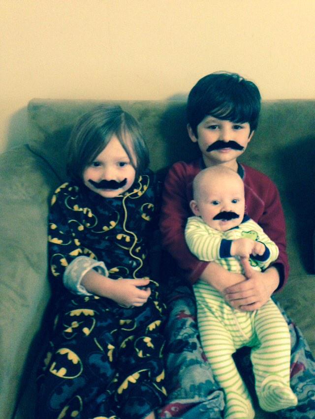 Fam over all. #LittleNoles #MustacheChillin 😂😂