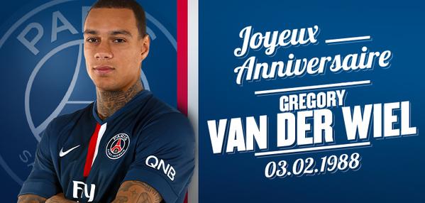 Happy Birthday to high flying full-back Gregory van der Wiel, he turns 27 today. 