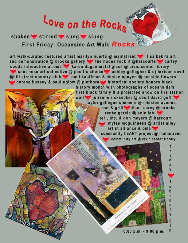 OsideArtWalk's tweet photo. Love on the Rocks First Friday: Oceanside Art Walk this Friday! http://t.co/Q3pNp6Zbmm