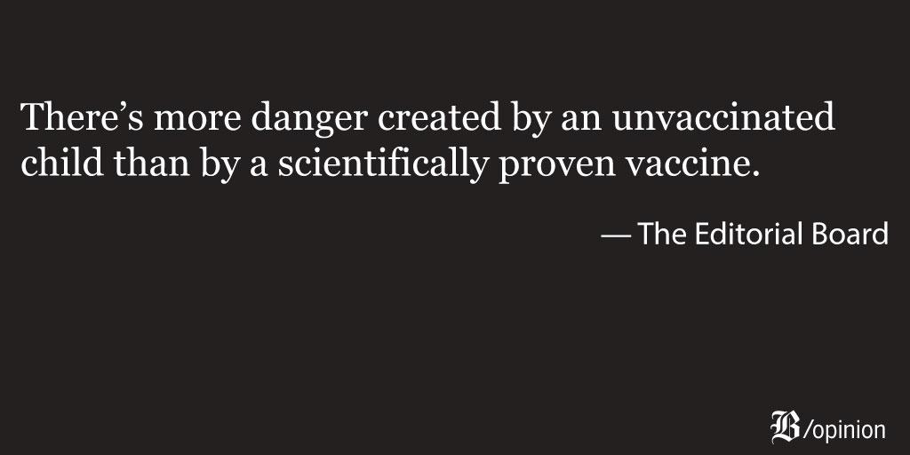 BostonGlobe's tweet photo. MT @globeopinion: Parents, vaccinate your children against measles #VaccinationsWork http://t.co/5Wr7uQhOzz http://t.co/z60C0KrOEF