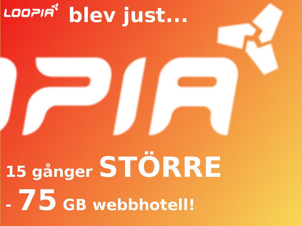 A good Swedish web hotel just turned 15, and celebrates by boosting the space for each account! #loopia15år